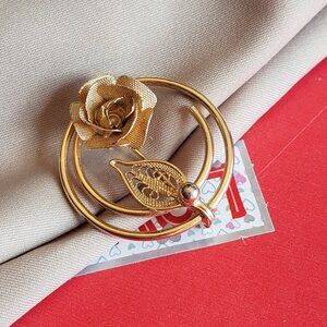 SARAH COVENTRY GOLD TONE ROSE